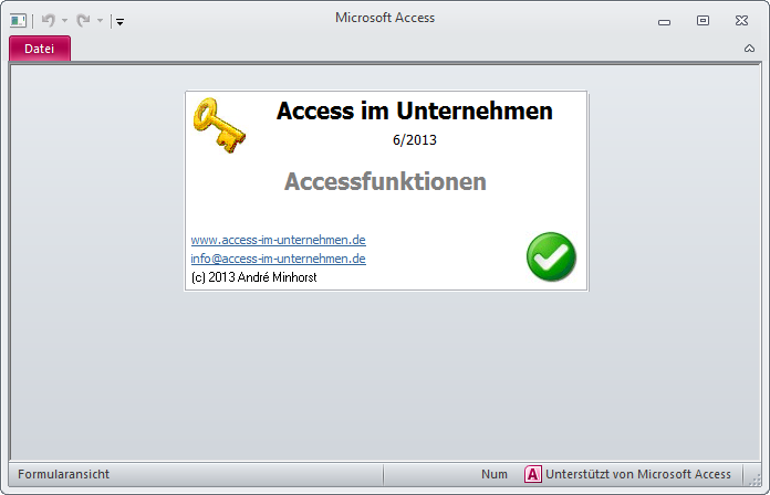 Start der Runtime-Version von Access