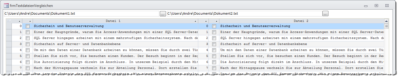Nach dem Ändern der Spaltenbreiten befinden sich die Steuerelemente im Hauptformular nicht mehr exakt über den Spalten.
