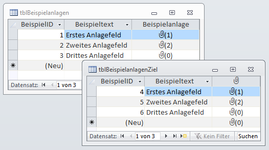 Anlagefelder - erfolgreich kopiert