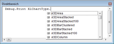 Diagrammtyp-Enumeration per VBA