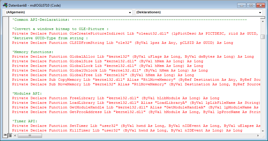 Fehlerhafte API-Deklarationen