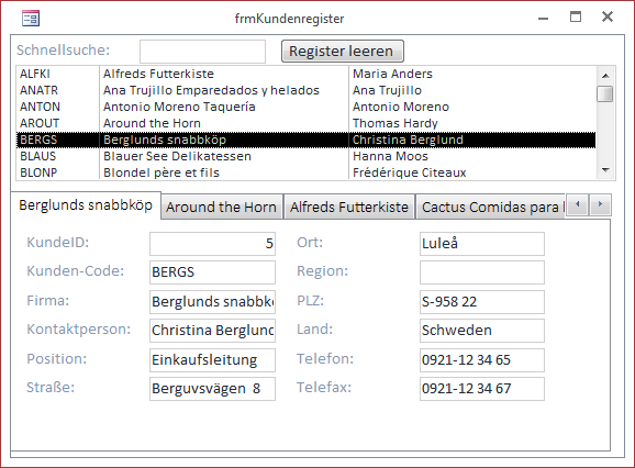 Die fertige Lösung