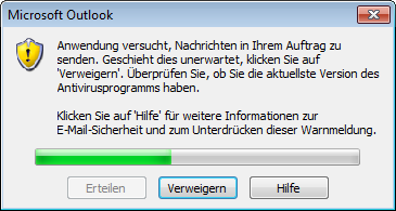 Mechanismus, der automatisches Senden von Mails verhindert