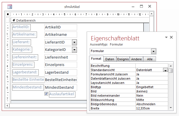 Vorbereitung für das automatische Anpassen der Spaltenbreiten