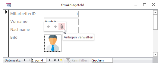 Öffnen des Dialogs zum Verwalten von Anlagen