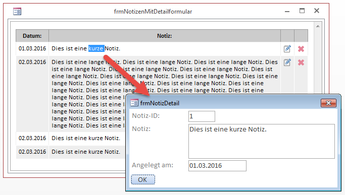 Öffnen eines Detaildatensatzes per Doppelklick in die HTML-Tabelle