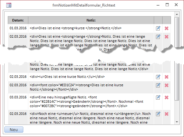 Das Webbrowser-Steuerelement zeigt nur die HTML-Tags an, aber interpretiert diese nicht.