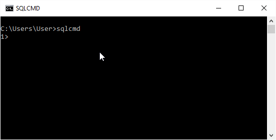 Start des Kommandozeilentools SQLCMD