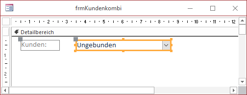 Beispielformular mit dem Kombinationsfeld