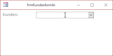 Kombinationsfeld ohne Auswahl