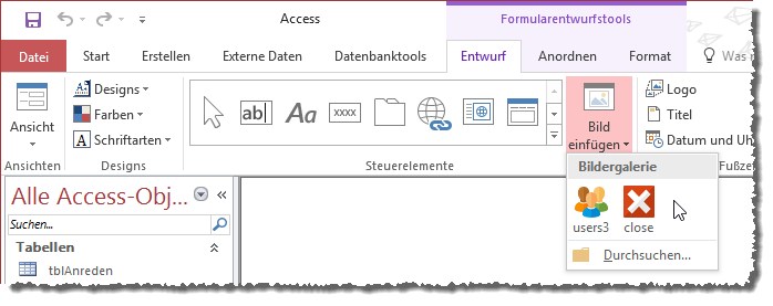 Bilder für das Ribbon