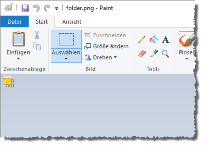 Ein Icon in Paint