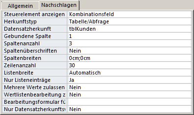 Das Feld IDKunde in tblBelegung ist ein Nachschlagefeldlegungstyp in der Datenblattansicht