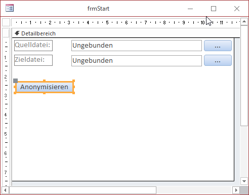 Schaltfläche zum Start des Vorgangs