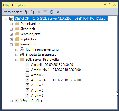 SQL Server-Protokolle