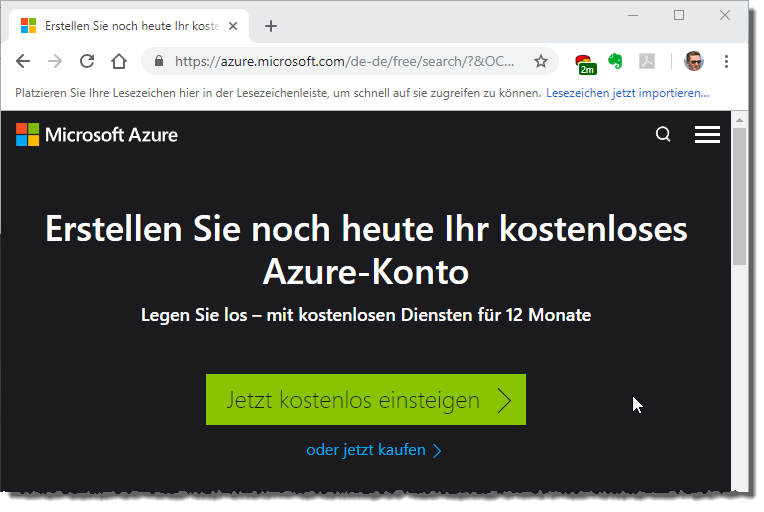 Einstieg in Azure