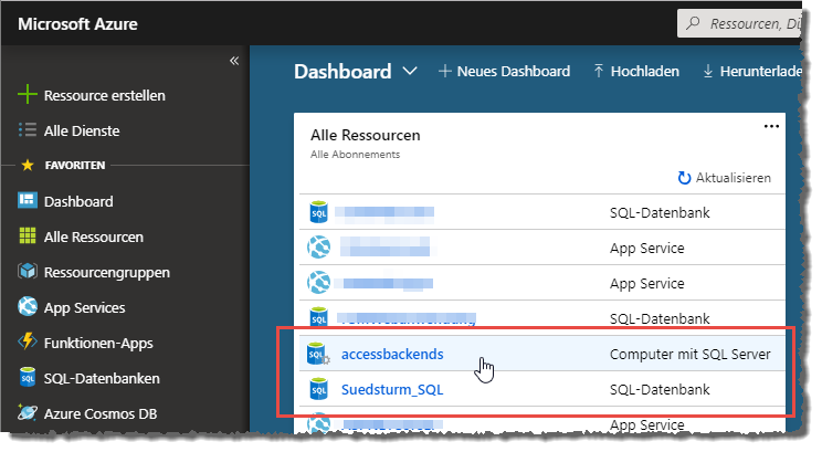 Der SQL Server und die Datenbank