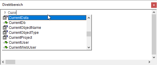 Autocomplete per Intellisense im VBA-Editor