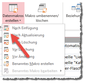 Kennzeichnung eines vorhandenen Datenmakros
