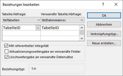 Referenzielle Integrität mit Löschweitergabe
