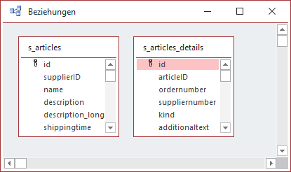 Keine Beziehungen von ODBC-verknüpften Tabellen sichtbar