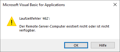 Fehler beim Zugriff auf eine leere Objektvariable