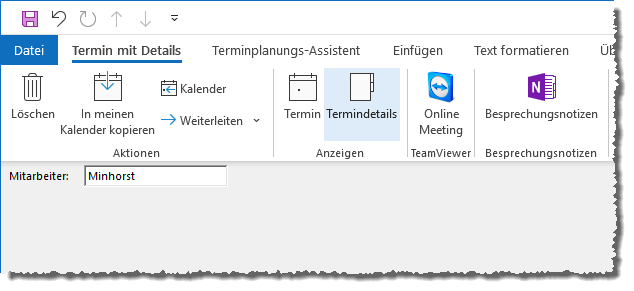 Wechseln zum benutzerdefinierten Formularbereich