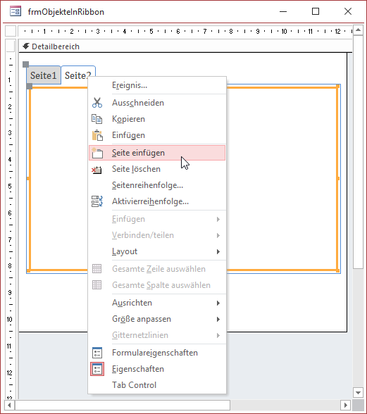 Hinzufügen von Registerseiten zum Register-Steuerelement