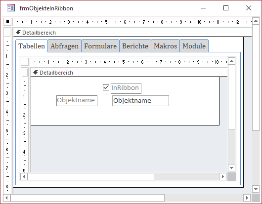 Unterformular-Steuerelement über Register-Steuerelement