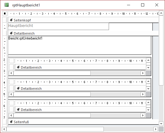 Hauptbericht mit den vier Unterberichten