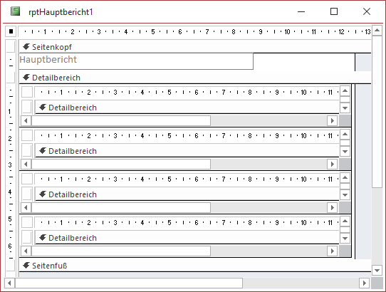 Unterberichte ohne Zwischenräume