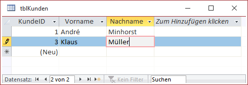 Wurde der neueste Datensatz gelöscht, wird die ID nicht nochmals vergeben.