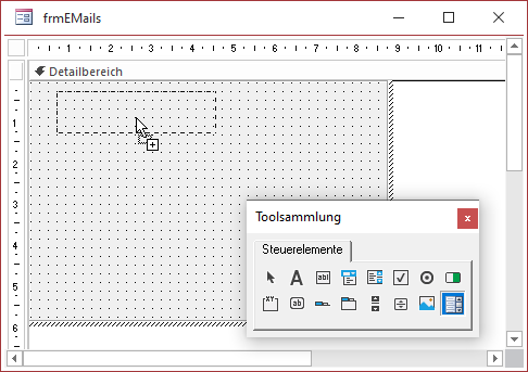 Hinzufügen des ViewCtl-Steuerelements per Drag and Drop