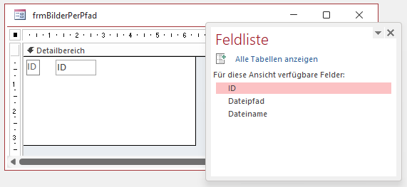 Hinzufügen des Feldes ID