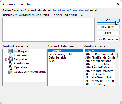 Der Ausdrucks-Generator
