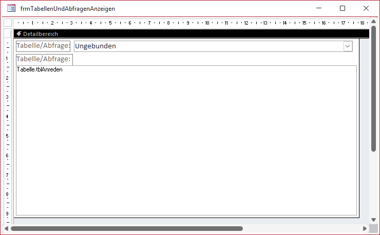 Aufbau unseres Beispielformulars