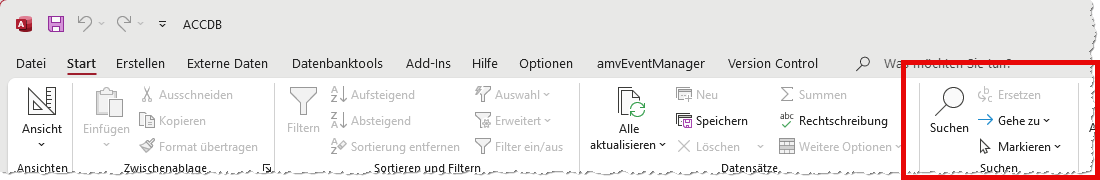 Das zu ersetzende Ribbon-Element