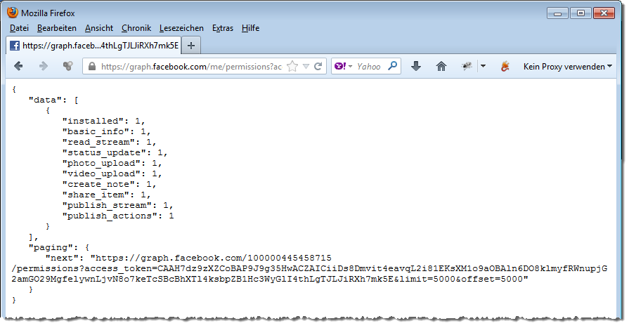 Einfaches Beispiel: die Abfrage der Zugriffsrechte