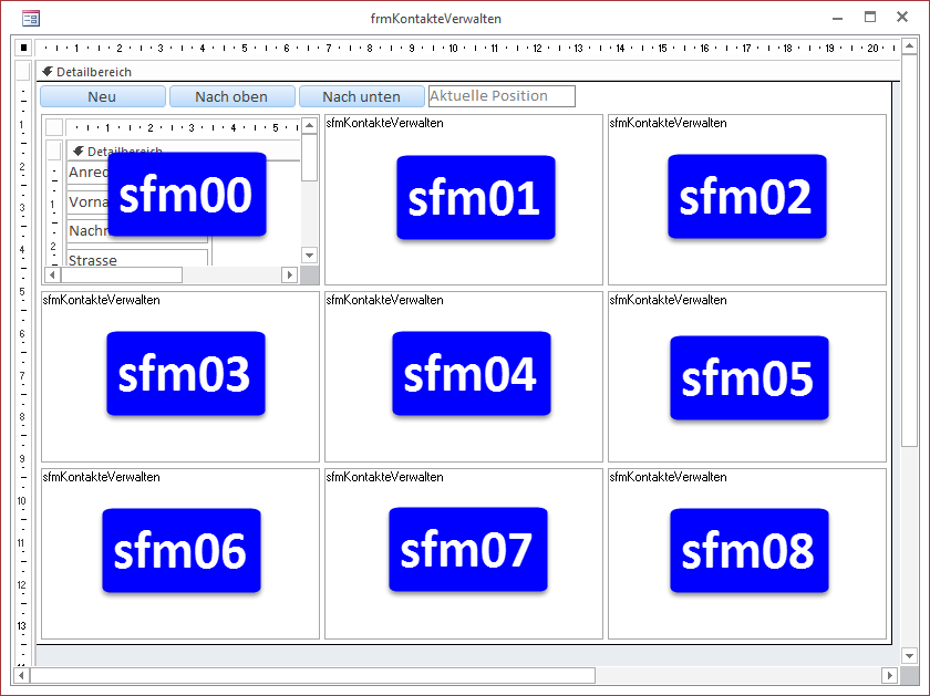 Namen der Unterformular-Steuerelemente
