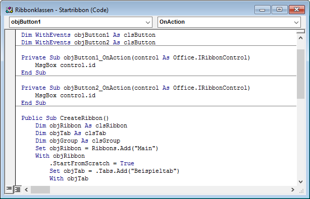 Deklarieren von Button-Elementen und Implementieren ihrer Ereignisse