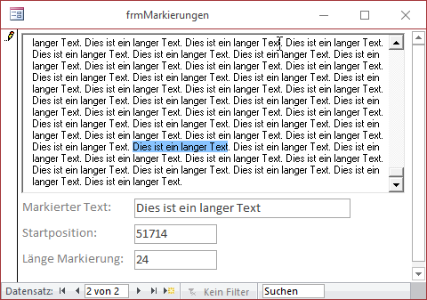 Erfassen einer Markierung