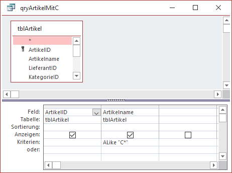 Umwandlung von Like in ALike