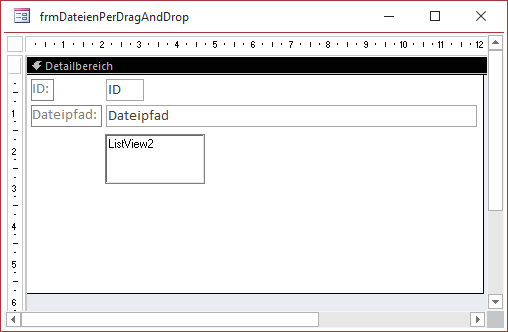 Formular zum Hinzufügen von Dateipfaden
