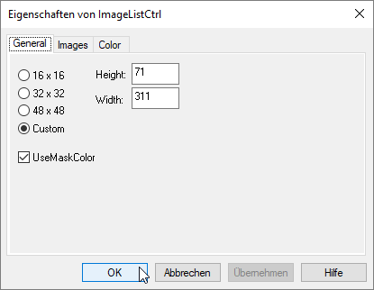 Einstellen der Größe der Icons im ImageList-Steuerelement