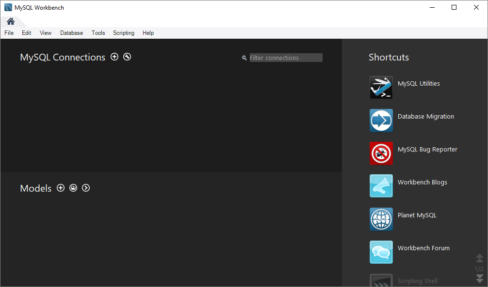 32-bit-Version der MySQL Workbench