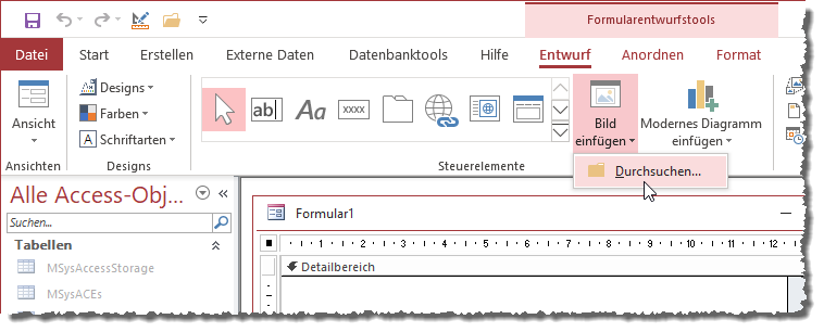 Hinzufügen eines Bildes