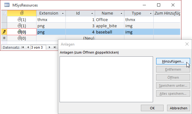 Hinzufügen einer Bilddatei über den Anlagen-Dialog