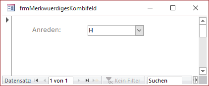 Unter bestimmten Umständen funktioniert es jedoch nicht.