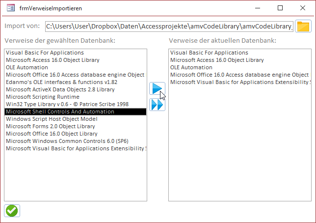 Das Add-In zum Importieren von Verweisen