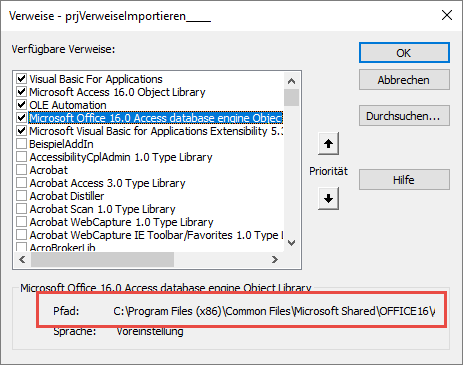 Zu kleines Textfeld für den Pfad zur Verweisdatei